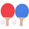 plplaaoo Kit da paddle per pong Elasticità in plastica ecologica per bambini all'aperto Set di racchette da pratica con 2 racchette 2 palline per gli amanti del pong per bambini