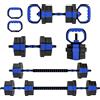 SPORTNOW Set Pesi da Palestra 6 in 1 da 20kg in Plastica e Sabbia Blu