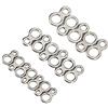 plplaaoo WW 60 pezzi in acciaio inossidabile solido pesca figura 8 anelli da jigging accessori per attrezzatura esca EEE