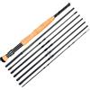 Bigchub Canna da pesca a mosca, 2,4 m, 3-4 wt o 2,7 m, 7-8 wt, 8 pezzi, portatile, in fibra di carbonio, leggera, per viaggi, pesca d'acqua dolce