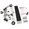 SHARROW Mini Arco Compound Set Versione Intrattenimento, Arco Compatto 12 Libbre con 8 Frecce, Accessori Completi per Tiro su Bersaglio