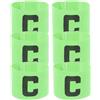 CHILDWEET 6 Pezzi Fascia da Capitano Calcio Verde in Nylon, Leader Band | Riutilizzabile e Lavabile, Portatile e Facile da Riporre, per Attività di Squadra e Football