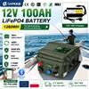 SYPOOE Batteria al Litio Lifepo4 50AH 150AH 12V 100AH 200AH Ricaricabile con BMS Intelligente IP65 Impermeabile per Ecoscandaglio e Motore Fuoribordo