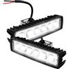NONE Barra luminosa a LED per auto 12V 18W 6000K Luce da lavoro a LED per auto super luminosa IP67 Luce spot bianca per fuoristrada Luci di guida
