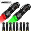 NONE Mini torcia a LED verde/rosso torcia tattica zoomabile lampada da caccia torcia portatile luce flash torcia regolabile per l'escursionismo