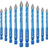 BRSCHNITT Set di punte per carotaggio da trapano Punta da trapano multifunzione per muratura in metallo duro per calcestruzzo, vetro, piastrelle in ceramica, foro per sega