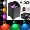 GOTSTAGE 4PCS 6x18W 6IN1 RGBAW + UV Par Light con borsa DMX Telecomando WiFi Par Light Wireless LED Stage Light per DJ Bar Party
