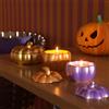 GBhouse Nicole Barattolo di candela Stampo in silicone per calcestruzzo di Halloween Stampi per zucca piatti fai-da-te per decorazioni per la casa di Halloween in cemento Jesmonite