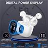 Kuizil Auricolari Bluetooth 5.3 Riproduzione 58 ore, impermeabile IP7, cancellazione del rumore ENC, suono HiFi da 14,2 mm, display di alimentazione LED, controllo touch.