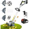 NONE Tosaerba elettrico da giardino a batteria 21V 600W Tagliaerba da giardino 43-56 pollici Lunghezza 18000 giri/min Utensile elettrico da giardino Display LED intelligente