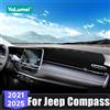 YaLumei Per Jeep Compass 2021 2022 2023 2024 2025 Copertura del cruscotto dell'auto in flanella Pannello strumenti Evitare la luce Pad Parasole Tappetini Tappeti