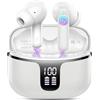 Jxrev Auricolari wireless, cuffie Bluetooth 5.3 nell'orecchio con 4 microfoni ENC, auricolari wireless con display LED di riproduzione 40 ore.