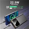 NONE DY201 Power Bank a ricarica rapida da 22,5 W 10000 mAh | USB-C 3 porte + protezione a 8 strati | Display a LED Compatibilità universale.
