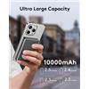 NONE Power Bank magnetico da 10000 mAh, caricabatterie rapido wireless da 15 W e 20 W, forte magnete 10 N per iPhone, uscita USB-C/A, pacco batteria portatile
