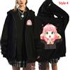 Bandai New Hot Anime Anya Forger stampato cerniera con cappuccio moda donna uomo zip felpa casual sport felpa con cappuccio manica lunga top