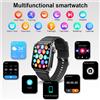 Kuizil Smartwatch fitness tracker T50 | Oltre 100 modalità sportive IP68 impermeabili | Monitor di frequenza cardiaca/sonno ultra sottile da 1,85" (risponde alle chiamate)