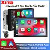 XIMA 7 pollici 2 Din Wireless Carplay Android Auto Autoradio Video multimediale Lettore MP5 con BT FM Stereo Autoradio Audio USB TF