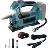 Betuyoo Pompa d'Aria Elettrica Senza Fili per Gonfiaggio Pneumatici Auto, Compressore d'Aria con LED per Batteria Makita 18V, Corrente Continua