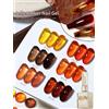 XEIJAYI 1/6 Pezzi 15Ml Smalto Gel per Unghie Altamente Trasparente Ambra Marrone UV LED Popolare per Autunno e Inverno Smalto Gel Semi-Permanente