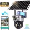 Lpnove Telecamera solare a doppio schermo 4K 8MP Telecamera esterna wireless WiFi PTZ Doppia lente Protezione di sicurezza Telecamere CCTV con tracciamento automatico