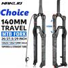 NANLIO Forcella Ammortizzata ad Aria NANLIO X7 MTB con Escursione 140mm e Regolazione del Ritorno - 26/27.5/29 Pollici, Perno Dritto/Tapered, QR/Asse Passante