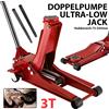 NONE Martinetto idraulico per auto 3T, carrello sollevatore a doppia pompa, altezza di sollevamento 75-505 mm, attrezzo per riparazione auto, sollevatore per auto.