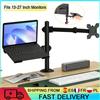 NONE Supporto per monitor e laptop 2 in 1, adatto a monitor da 13-27 pollici, laptop fino a 17 pollici, supporto completamente regolabile per doppio monitor e laptop, per ufficio, desktop, piccoli spazi,