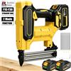 DWiusty Pistola sparachiodi elettrica brushless 21V, 2 modalità, senza fili, portatile, per legno e cornici, compatibile con batteria Makita