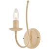 Belight Applique Rustico 1 Luce in Ferro Battuto Decapé Avorio Serie Botte