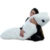 ACCURATEX Cuscino a corpo intero per adulti - Cuscino per il corpo rigido in memory foam sminuzzato con morbida fodera in cotone alternativo al piumino - Cuscini lunghi a loft regolabile per dormire