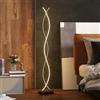 HOMCOM Lampada da Terra LED a Doppia Spirale Luminosità Regolabile Nero | Lampada da Salotto, Interruttore a Pedale, Lega di Alluminio e Acrilico, per Soggiorno Camera da Letto Ufficio