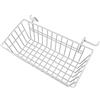 Apex Cestino Porta-Oggetti in Metallo per Carrello a X Portasacchi- Accessorio per Pulizia e Raccolta Rifiuti, Bianco, 40x20 cm