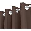 IlGruppone Tenda Semioscurante 140 x 290 Cm con Occhielli da Interno A Pannello Coprenti Moderne A Tinta Unita Soggiorno Cucina Camera Finestra - Marrone - 2 Tende