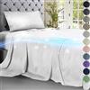 DECOLURE Set di lenzuola rinfrescanti per letto singolo, lussuose e ultra morbide, per chi dorme caldo, comode, in bambù, con tasche profonde, 4 pezzi, colore: bianco