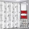 Comioke Tenda Vasca da Bagno,Tenda Doccia Tessuto, Tenda Doccia Antimuffa, Tenda da Bagno Impermeabile, Tende Doccia Lavabile, Adatto a Famiglie, Hotel, Modello di Foglie,120 X 200cm