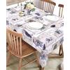 RICAMI FIORENTINI BALDI Tovaglia cotone LAVANDA. Made in Italy (Ovale cm 160x240 con 12 tovaglioli)