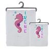 Generico Set 2 Asciugamani Bagno Personalizzati 100% cotone Made in Italy Asciugamano Viso e Ospite Bianco Con Stampa Personalizzata Idea Regalo Bagno Doccia Biancheria Casa Bambina Bebè Colorato Con Nome