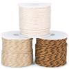 BB Beadthoven Beadthoven - Cordoncino in poliestere intrecciato, 30 m, 3 colori, 2 mm, rotondo, macramè, con bobina di plastica, per braccialetti intrecciati, collane artigianali, 10 m/rotolo