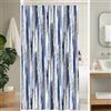 Uiiooazy Tenda Doccia Antimuffa, Tenda da Doccia 150x200cm Blu Navy Gradiente Grigio Pittura Sfumata Tende da Bagno Tessuto Lavabile Impermeabile Poliestere Tende per Vasca da Bagno con 10 Anelli
