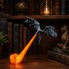 GUUTHQOR Dragon Bookshelf Nook Light,dragon Flame Book Nook (#A,S)
