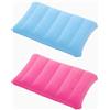 SCJJZ Cuscini gonfiabili，Cuscino Gonfiabile Floccato in PVC, Adatto per Viaggi, attività all'aperto, Auto, Aereo 47 * 30 cm (Rosa/Blu)