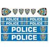 beihaasnatuerlich® Set Adesivi POLICE 12-Pezzi, Per Auto, Sticker Per Bambini, Computer, Spazio, PC, Valigia