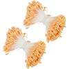 PATIKIL 2.5mm Doppie Teste Stame di Fiore 680pz Stame di Fiori Artificiali Pistillo Stame Floreale Perlato Opaco per Decorazioni Natalizie Fai da Te Carte Auguri Matrimonio Giallo