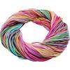 Qxsuse 200 PCS Scoubidou Fili,Colorato Intrecciato Corda,Scoubidou en Plastique,Fili Scooby Doo per Portachiavi,DIY Braccialetti,Creazione Di Gioielli.