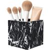 ENUMAIL Organizer Multifunzionale per Pennelli da Trucco,10x10x10cm,Nero | Porta Spazzolini con Cuscinetto Antiscivolo,Portaspazzolino da Bagno,Coppa di Pennello per il Trucco in Pietra con Motivi