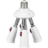 Haofy Sdoppiatore Presa Luce 4 in 1, Prolunga Presa Lampadina con Interruttore, Adattatore Presa Lampada E26 E27 per Camera da Letto, Soggiorno, Ufficio