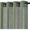 Topfinel Tende per Interni Corte per Finestre con Anelli 140x145 CM 2 Pezzi, Tende Camera da Letto Moderne con Lino, Decorazione Tenda Verde Oliva Trasparente per Cucina Soggiorno Salotto Curtains