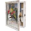 GraduationMall 20x25cm Cornice Shadow Box Cornice Portafoto con Vetrina,per Cimeli, Bouquet, Medaglie e Foto, Scatola per Ricordi, Bianco Retrò