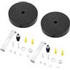 AHANDMAKER 2 set di piastra di copertura per soffitto da 9,6 cm, piastra di ricambio per lampadario, kit per lampade a sospensione fai da te, facile installazione