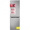 Amica KGCL 384 157 E - Frigorifero congelatore, altezza 144 cm, effetto acciaio inossidabile, classe di efficienza energetica D